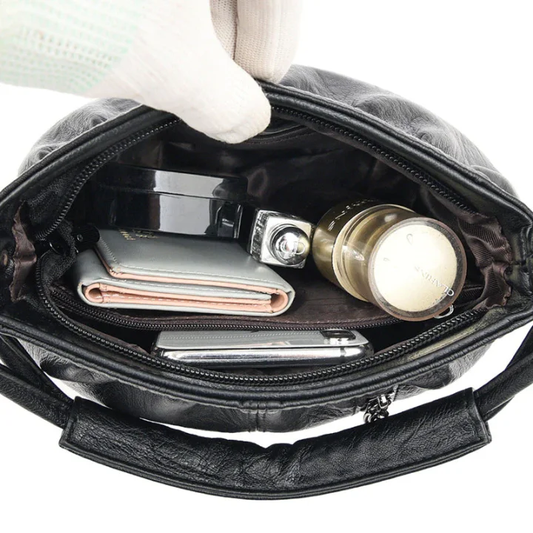 Weiche Ledertasche mit geknittertem Design 👜✨