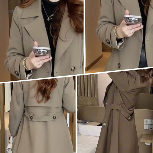 ⏳Zeitlich begrenztes Sonderangebot⏰Eleganter, hochwertiger Damen-Trenchcoat mit Plüschfutter💖
