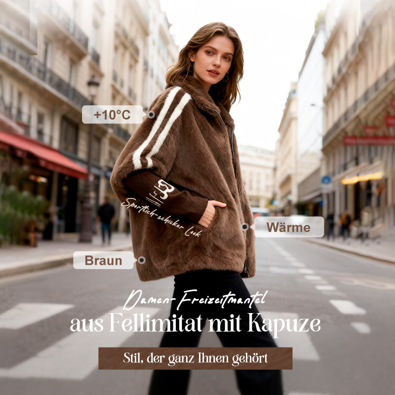 🔥Black-Friday-Mega-Angebot – 50 % Rabatt!🔥Damen-Freizeitmantel mit Kapuze und Reißverschluss