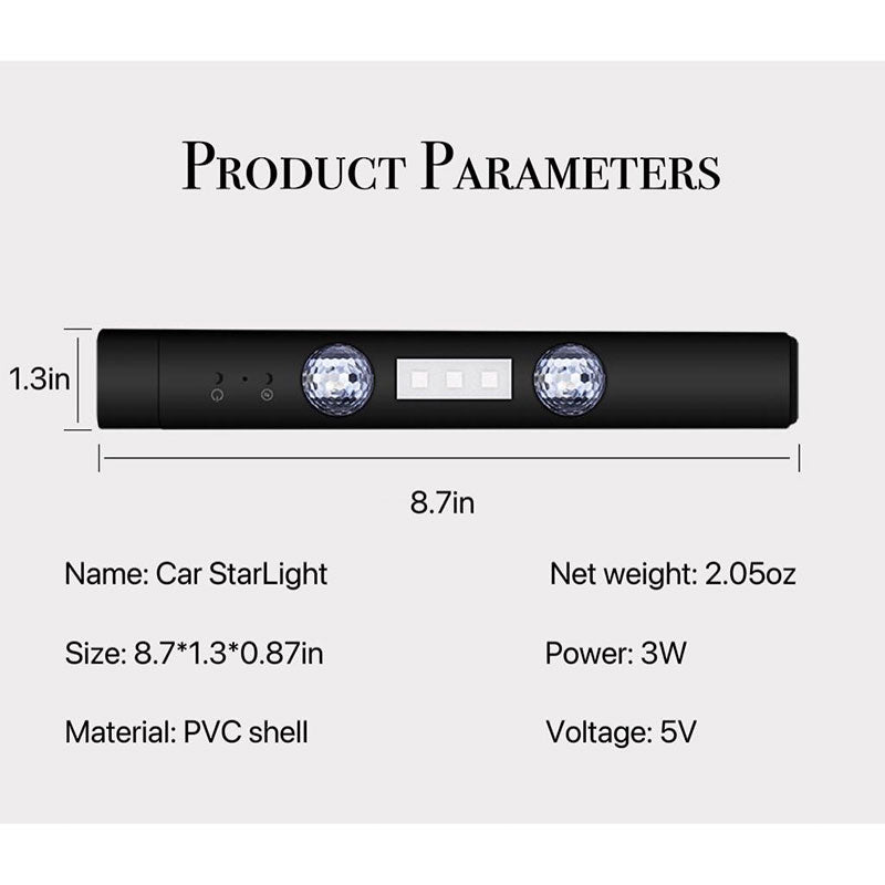 Innenbeleuchtung für Autos USB-Aufladung Bunte LED-Dekorationsleuchten