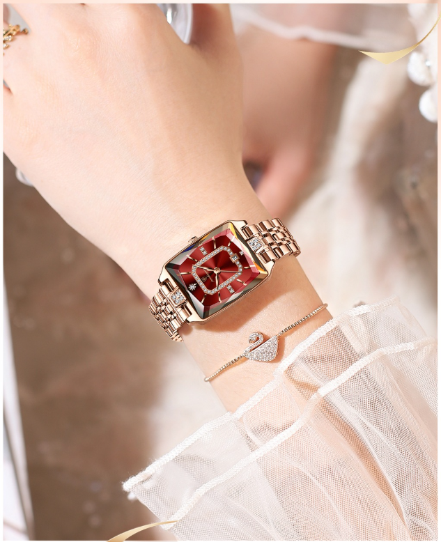 🔥Black-Friday-Mega-Angebot – 50 % Rabatt!🔥Damen-Armbanduhr mit Rechteck-Zifferblatt & Strasssteinen