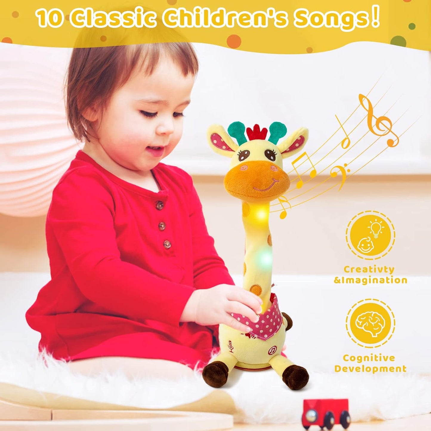 🎉 Bestseller-Musical-Giraffen-Spielzeug – singt, tanzt und wiederholt, was Sie sagen! 🦒🎵🗣️