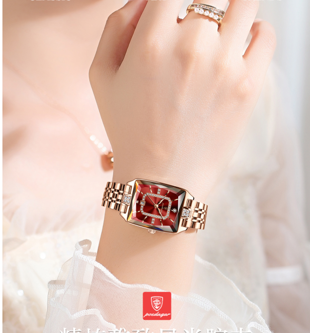 🔥Black-Friday-Mega-Angebot – 50 % Rabatt!🔥Damen-Armbanduhr mit Rechteck-Zifferblatt & Strasssteinen